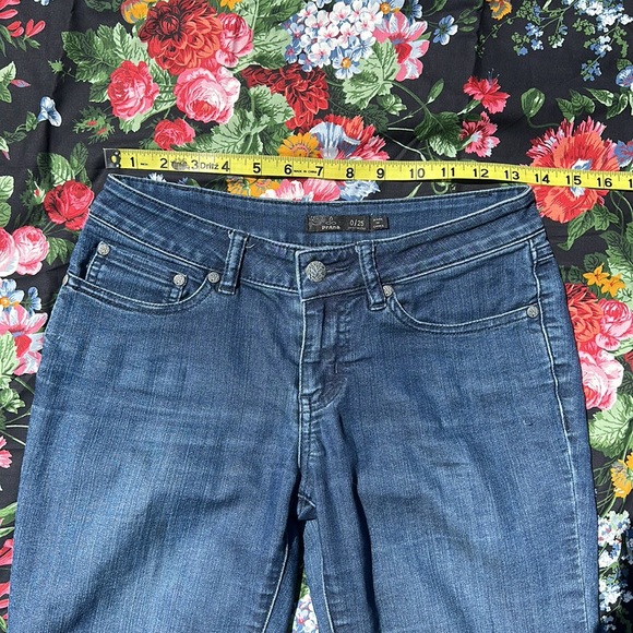 Prana Organic cotton blend Slim fit Stretch Short inseam Jeans Blue 0/25 - Picture 4 of 8